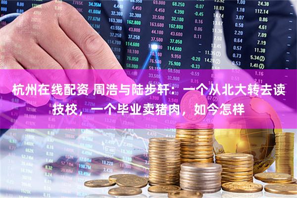 杭州在线配资 周浩与陆步轩：一个从北大转去读技校，一个毕业卖猪肉，如今怎样